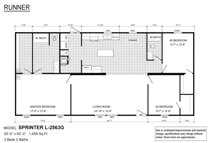 2023 Live Oak - Sprinter L-2563G - Doublewide -  3BR/2BA - 28 x 60 - 1456 sq ft - Image 20