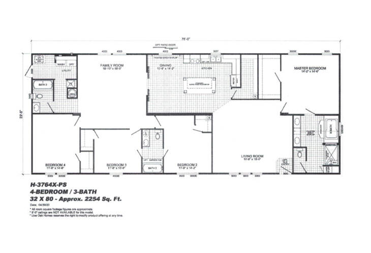 2023 Live Oak HPS Painted Sheetrock Highlander H-3764X-PS - 4BR/3BA - 32x82 - 2254 sqft - Image 21