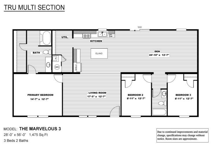2023 TRU Clayton Marvelous - 3BR/2BA - 28 x 56 - 1475 sqft - Image 24