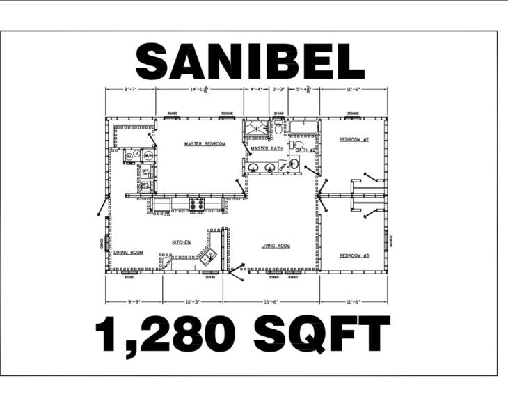 2023 TownHomes Sanibel Mobile Home - HUD or Modular Built - 3BR/2BA - 26x48 - 1280 sqft - Image 15