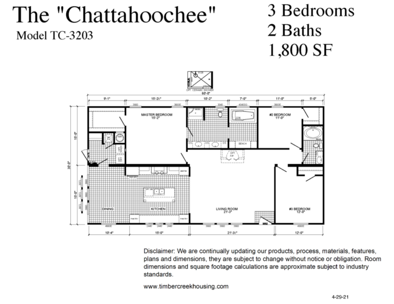 2023 Timber Creek - Chattahoochee Mobile Home - 30x60 - 3BR/2BA - 1800 sqft - Image 22