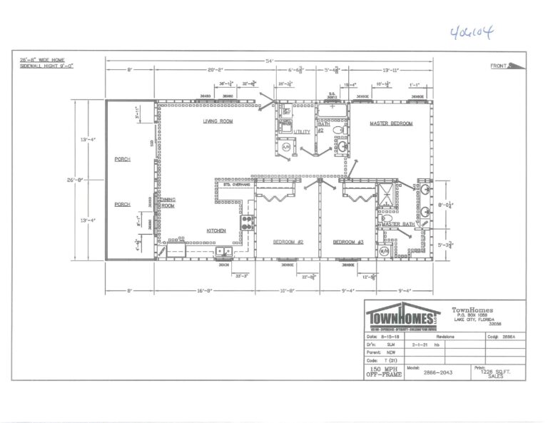 2024 TownHomes Siesta – HUD 3BR/2BA – 26x54 w/ Porch 1440 sqft - Image 15
