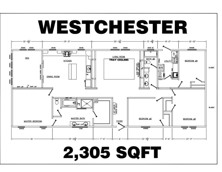 2023 TownHomes Colonial Series - Westchester Mobile Home - 4BR/2BA - 30x76 - 2305 sqft - Image 17