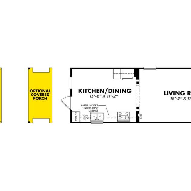 TINY / ENTERTAINER S-1234-1A 1 BEDS 0 BATHS 399 SQ. FT.