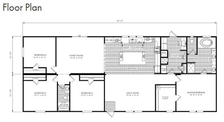 2023 Champion Freedom 2856004 Mobile Home - Doublewide - 4BR/2BA - 28x76 - 2254 sqft