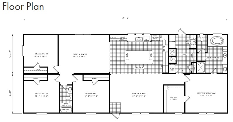 2023 Champion Freedom 3276048 Mobile Home Doublewide 4BR 2BA 28 76 2254 sqft Mobile Homes USA