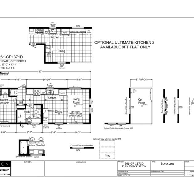 2023 Champion Homes GP1371D Blackline - Singlewide - 1BR/2BA - 13x34 - 493 sqft 