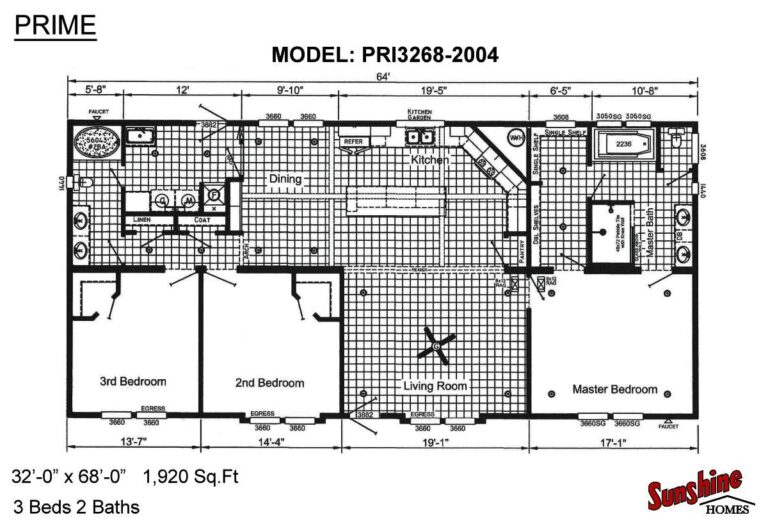 Sunshine Homes - Prime PRI3268-2004 Mobile Home - 3BA/2BA - 32x68 - 1920 sqft - Image 10