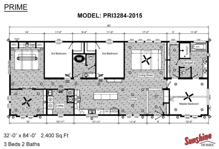 Sunshine Homes - Prime PRI3284-2015 Mobile Home - 3BA/2BR - 32x84 - 2400 sqft - Image 10